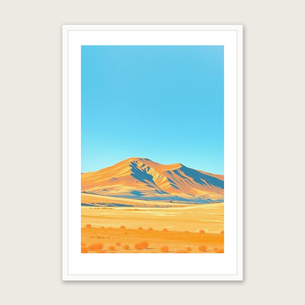 The Yorkshire Dales Pastel Print - Framed Bold Colour Landscape Wall Art in a white frame