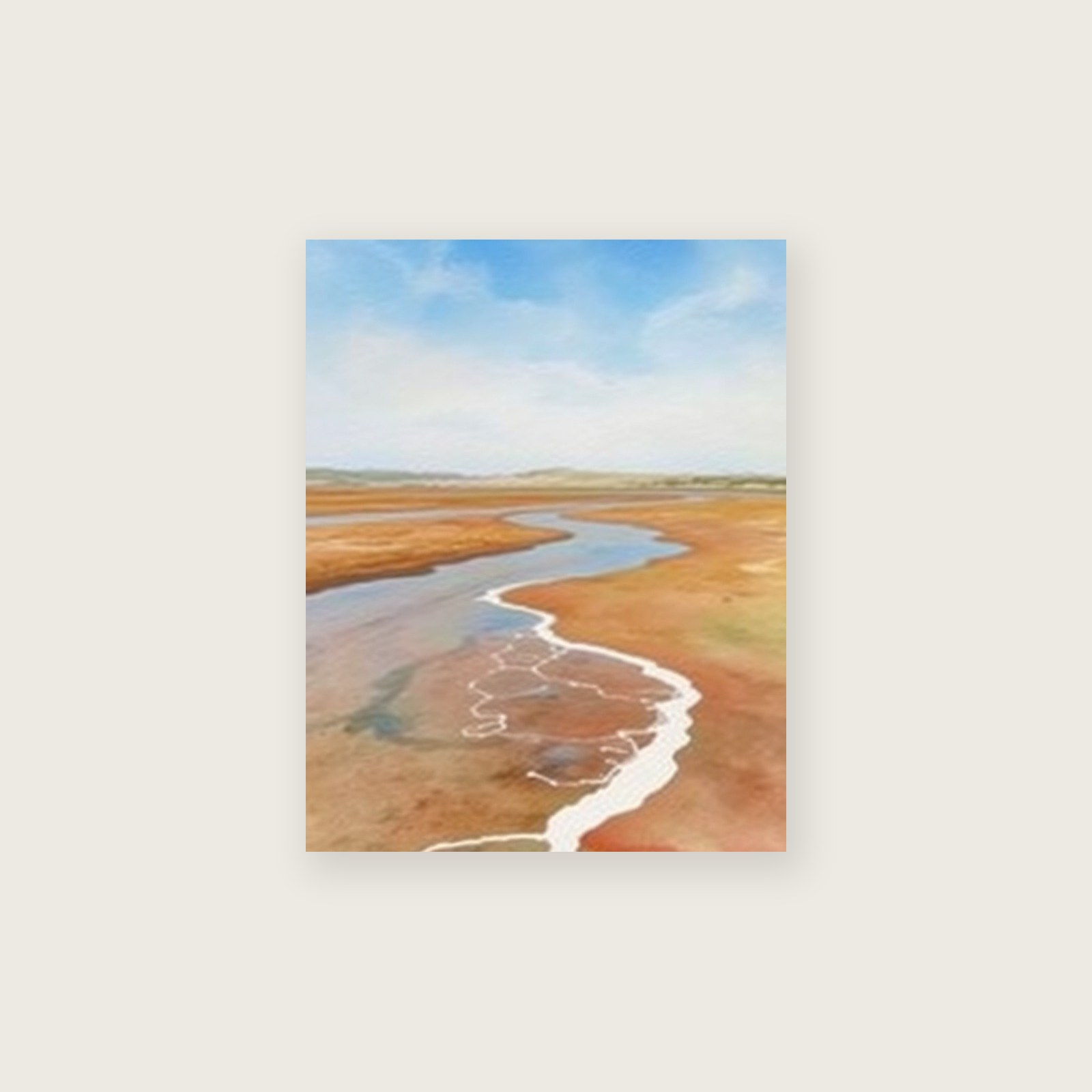Lunan Bay Watercolour Print - Framed Two Tone Landscape Wall Art, unframed print