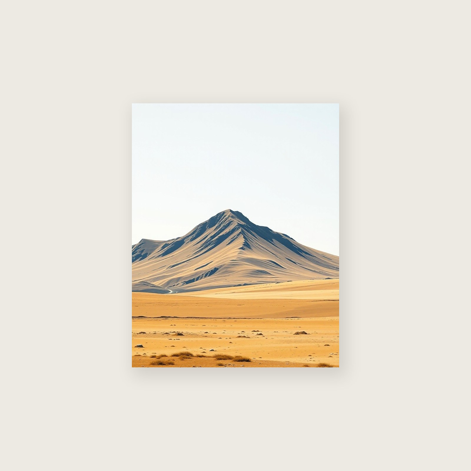 Scafell Pike Landscape Wall Art - Two Tone Gouache Print - Unframed Print, A3