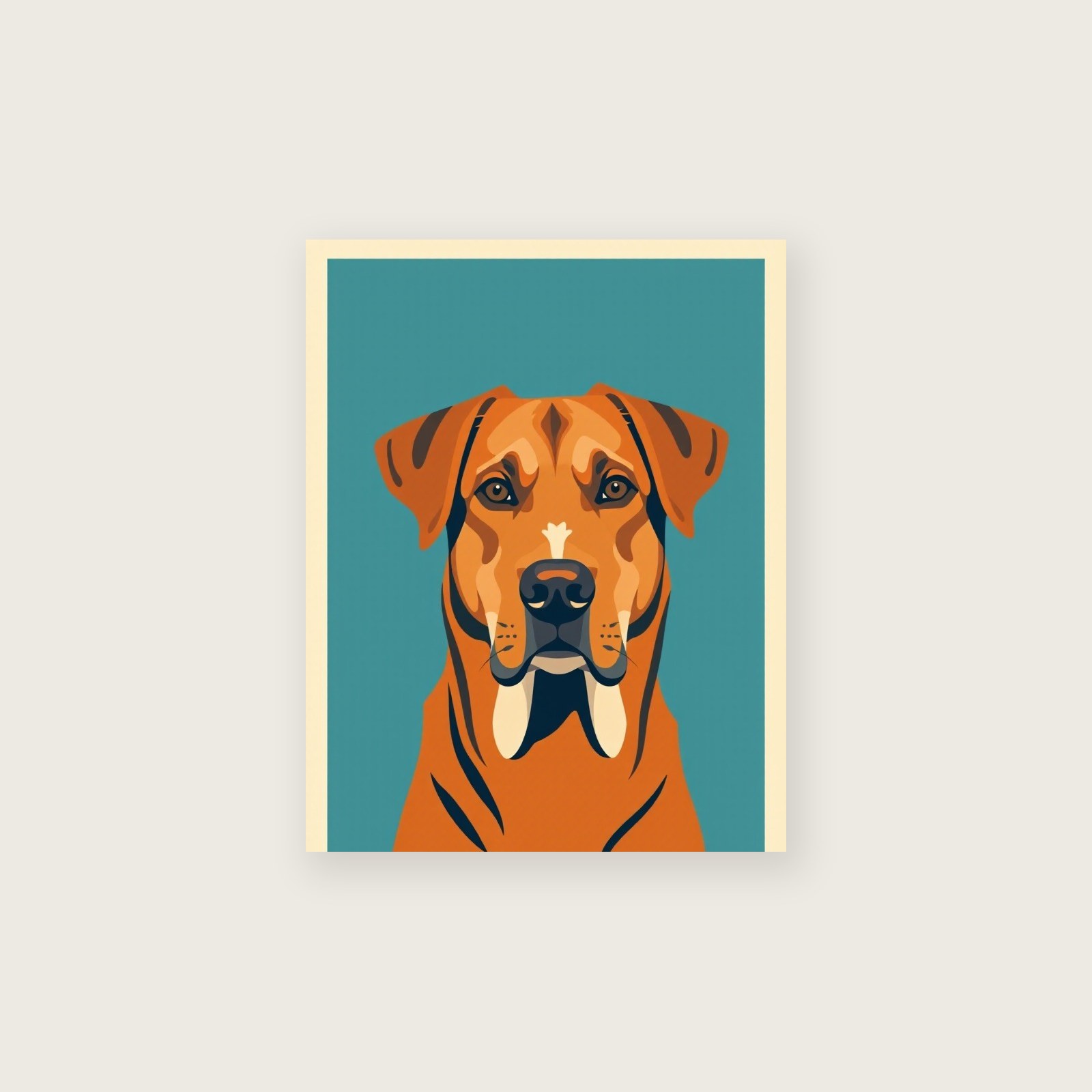 Greater Swiss Mountain Dog - Screen Print Animal Print in Bold Colour - Unframed Print, A3
