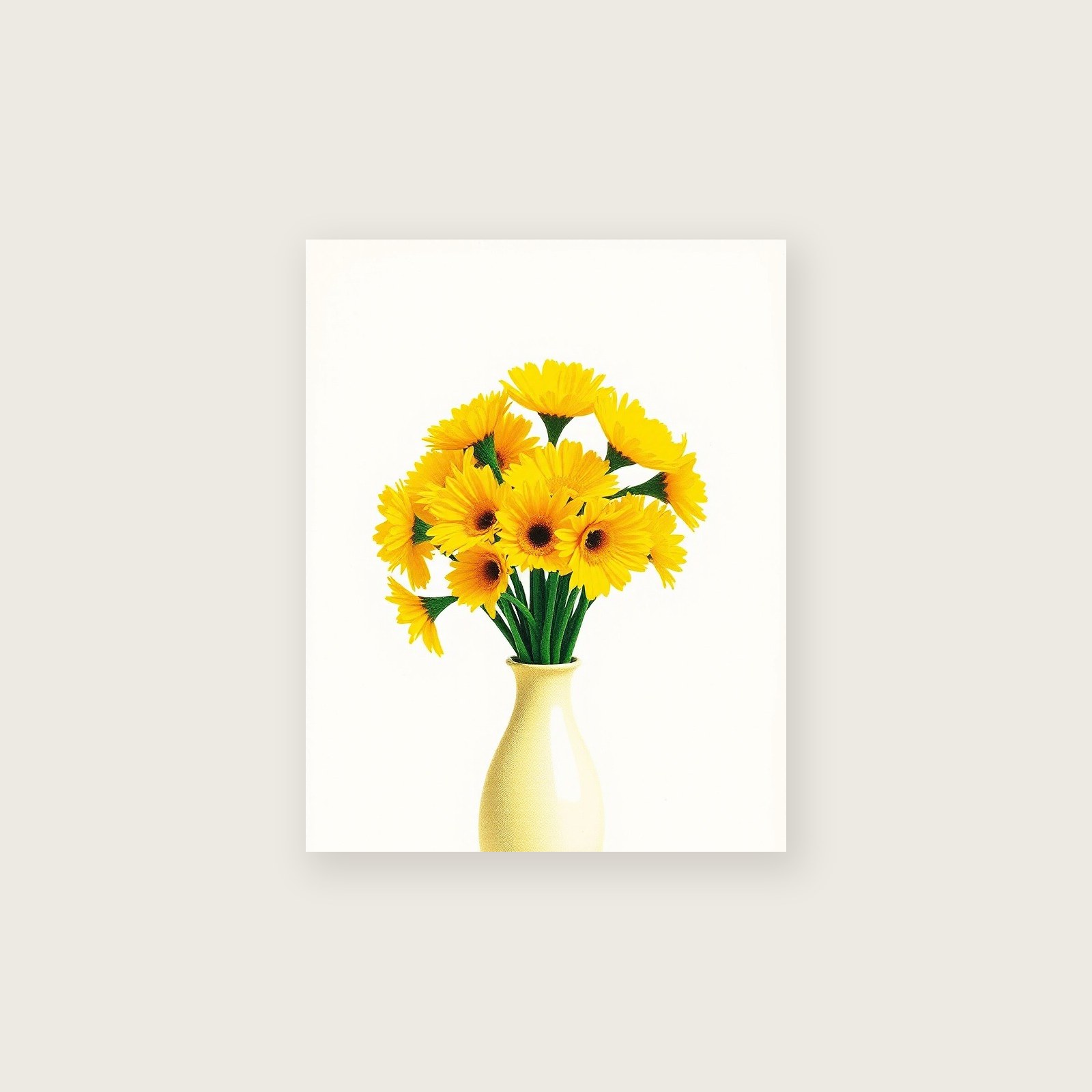 Buttercup Riso Print - Framed Colourful Botanical Wall Art, unframed print