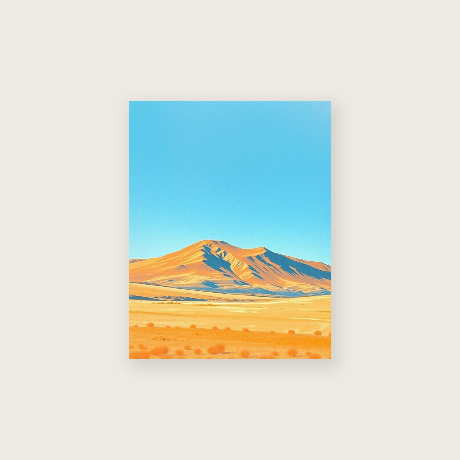 The Yorkshire Dales Pastel Print - Bold Colour Landscape Wall Art - Unframed Print, A3