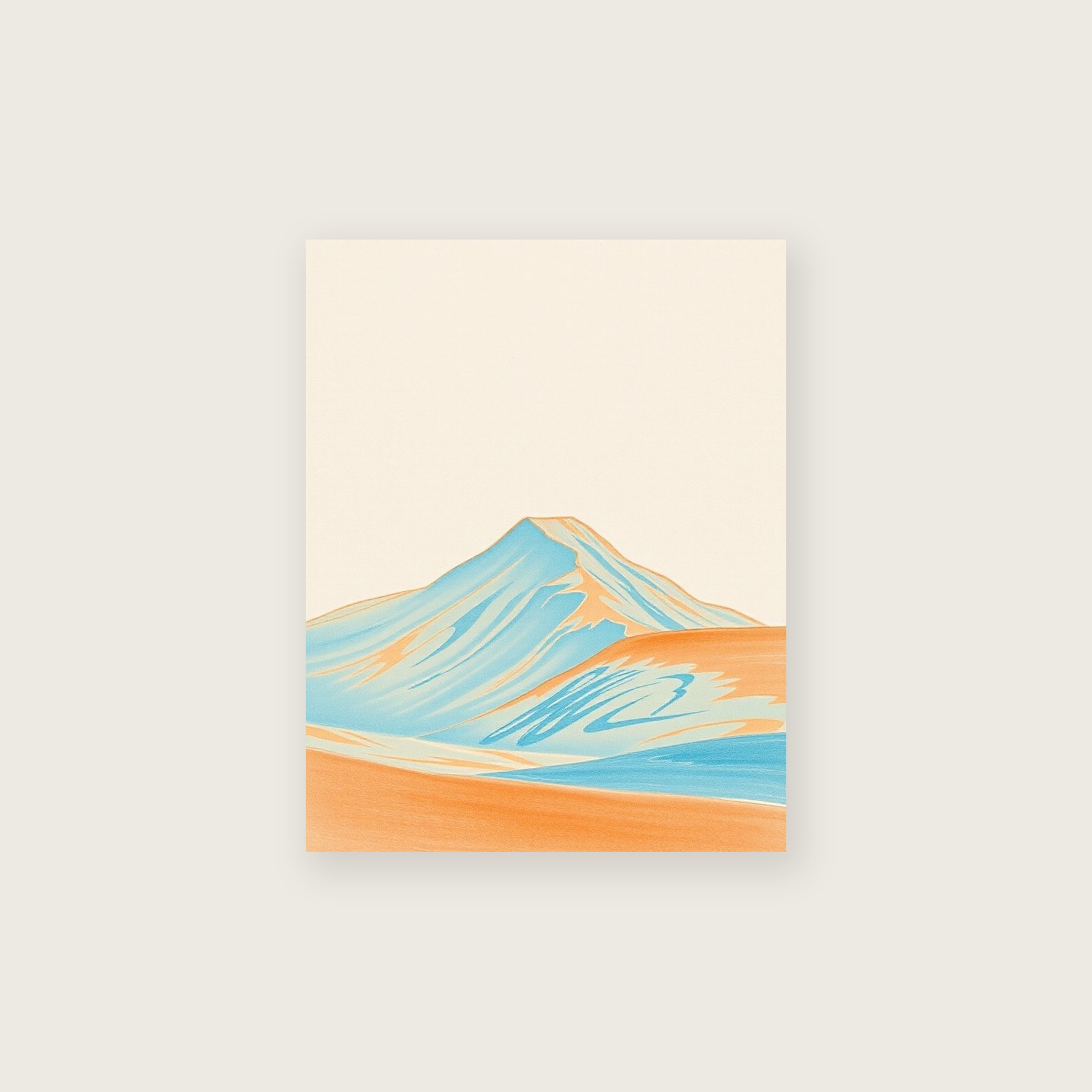 Helvellyn - Framed Pastel Landscape Print in Bold Colour, unframed print