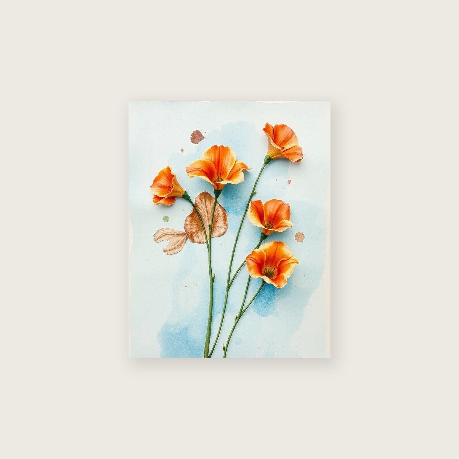 Watercolour Print of Arum Lily - Bold Colour Botanical Wall Art - Unframed Print, A3