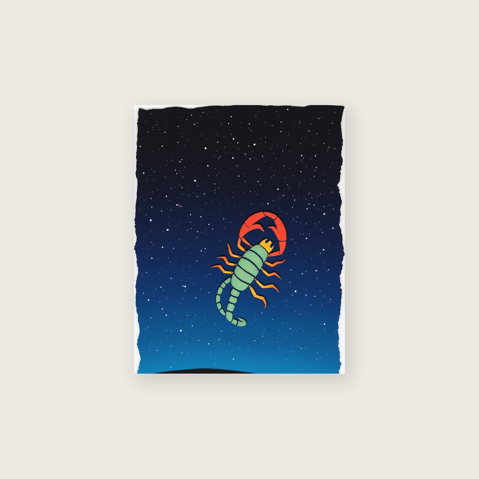 Collage Print of The Constellation Scorpius - Colourful Celestial Wall Art - Unframed Print, A3