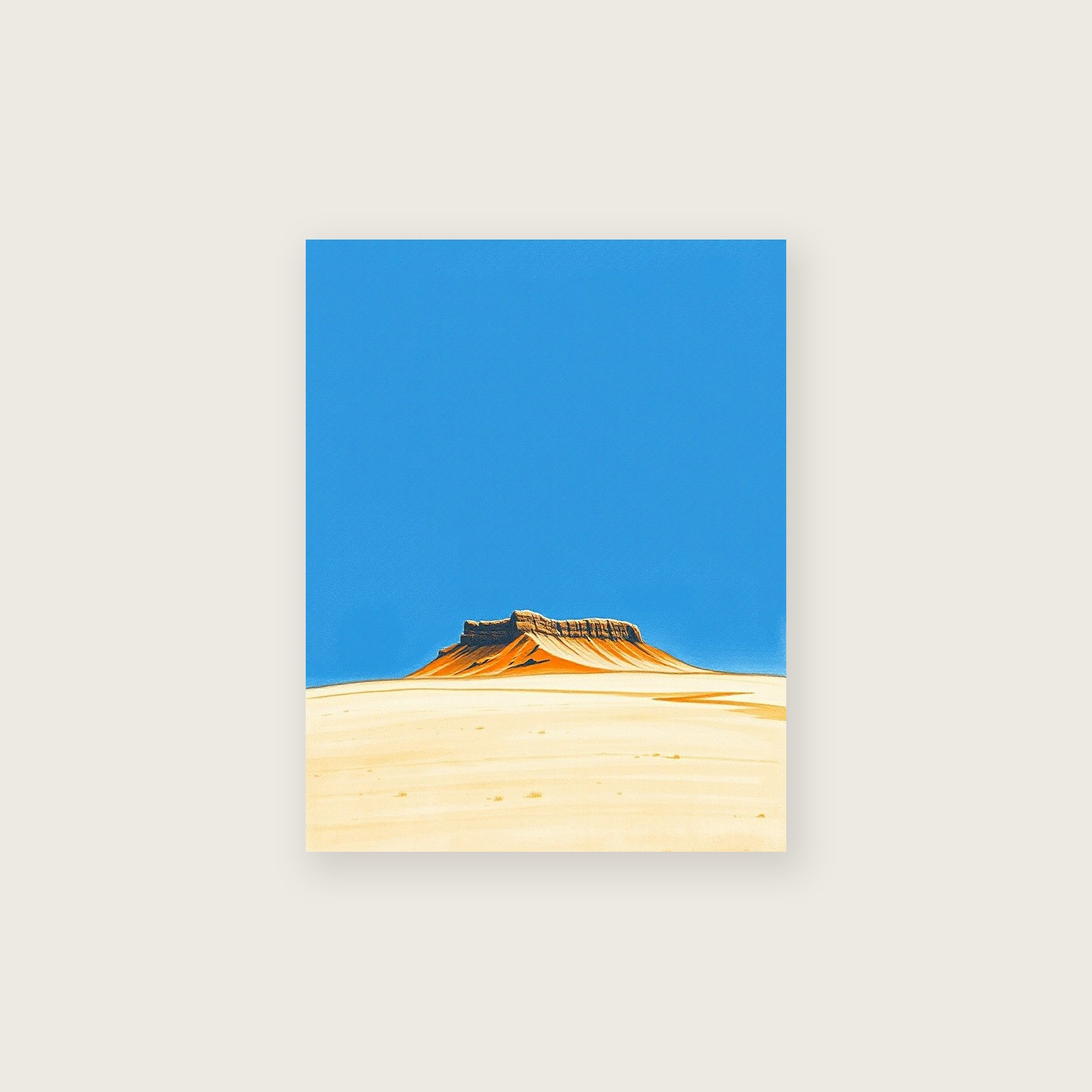 Pastel Print of The Cheviot - Bold Colour Landscape Wall Art - Unframed Print, A3