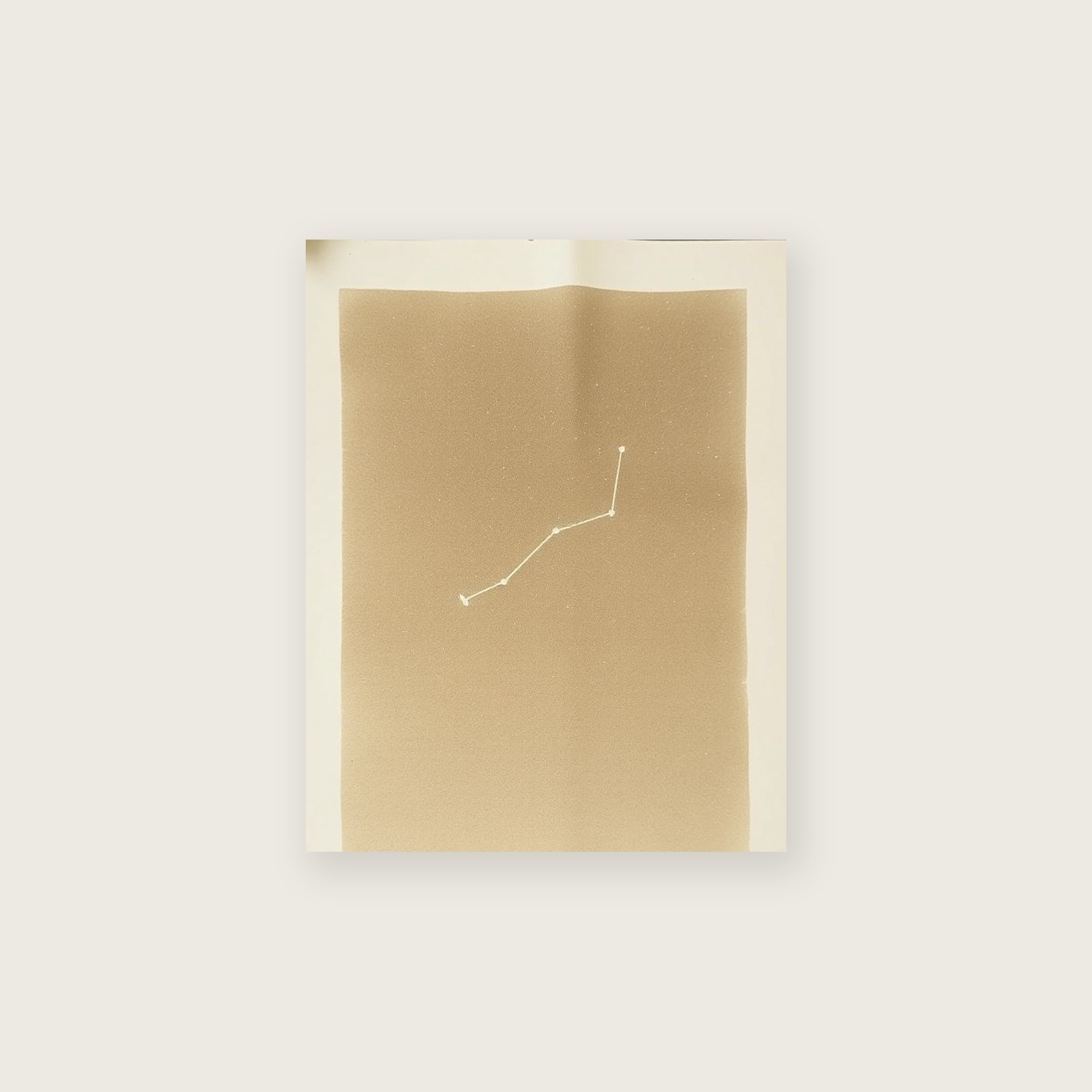 The Constellation Ursa Major Monotype Wall Art - Neutral & Beige Print - Unframed Print, A3