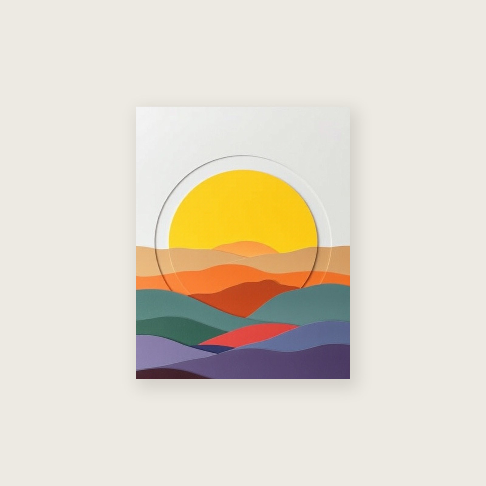 Snowdonia Landscape Wall Art - Framed Colourful Collage Print, unframed print