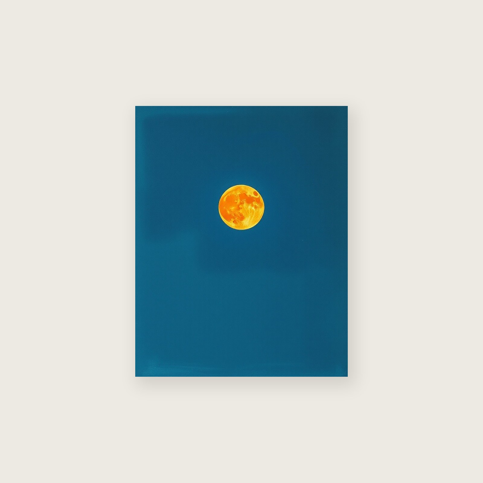 A Harvest Moon Celestial Wall Art - Framed Bold Colour Pastel Print, unframed print