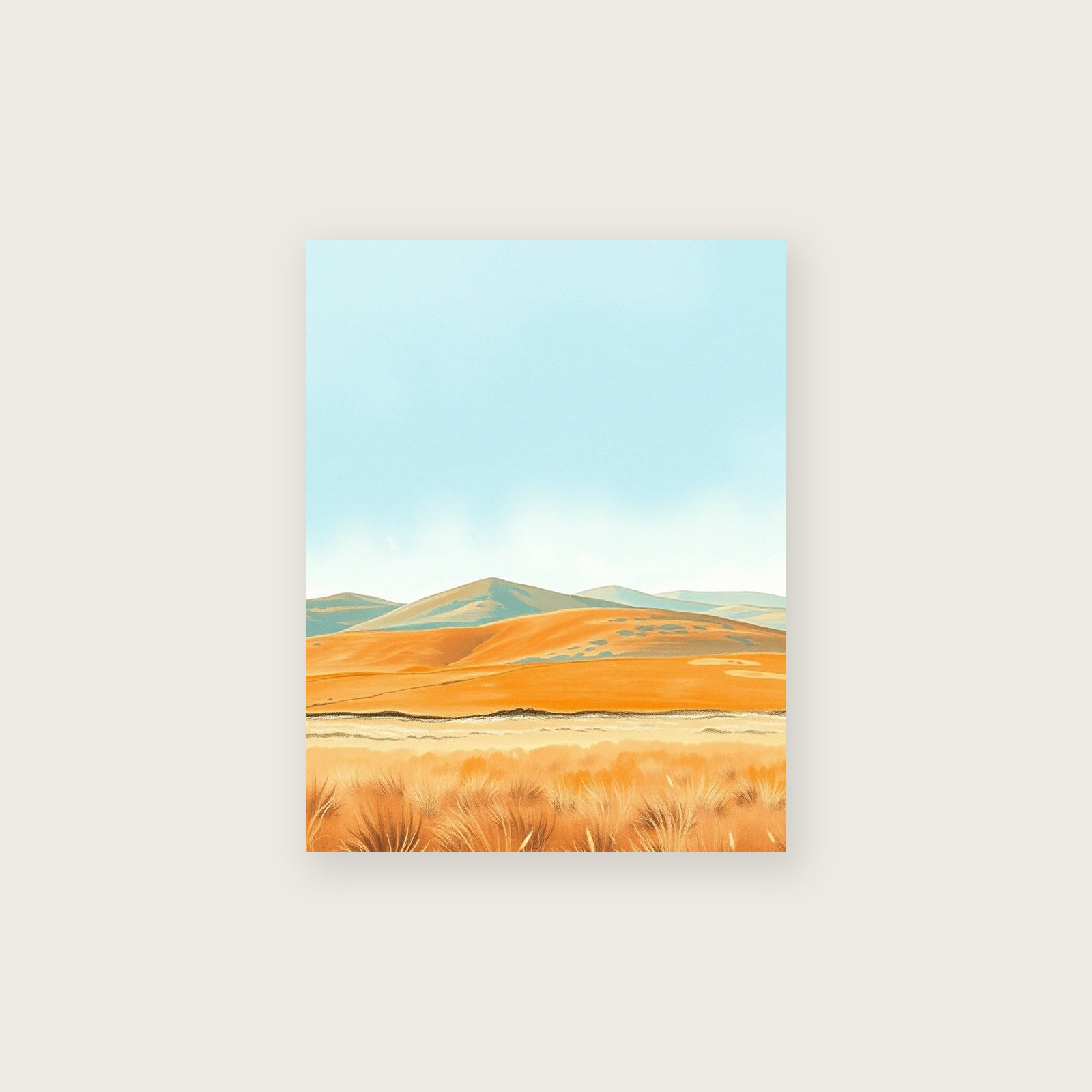 Exmoor Pastel Wall Art - Framed Bold Colour Print, unframed print
